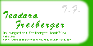 teodora freiberger business card